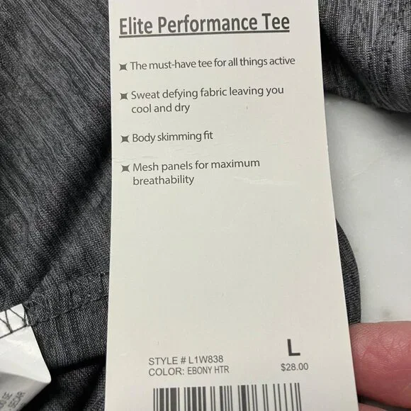NWT Layer 8 Performance Tee Gray V-neck Size Large - Picture 5 of 9